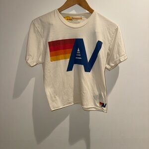 Aviator Nation White Tee (s) with and Red Graphic (m)